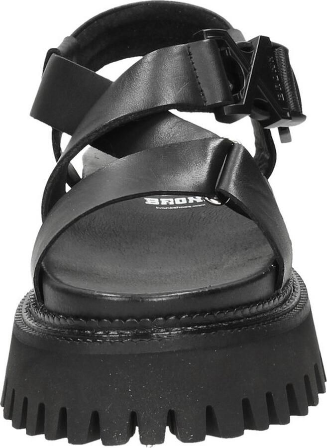 Bronx Stoere Damessandaal ""Groov-y Sandal Buckle"" zwart - Foto 4