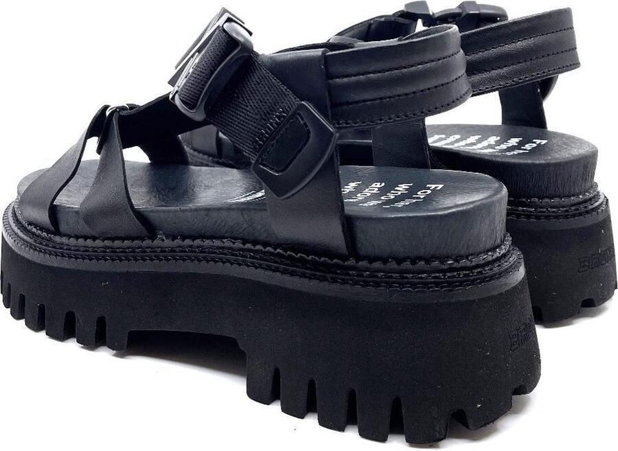 Bronx Stoere Damessandaal ""Groov-y Sandal Buckle"" zwart - Foto 5