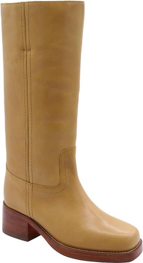 Bronx dames hoge laars Oker geel