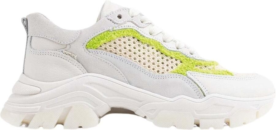 Bronx Sneakers Tayke-over 66457-Mt-3352 Wit Groen-37 Wit Dames