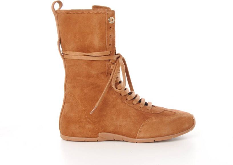 Bronx dames hoge sneaker Myraa high camel suède