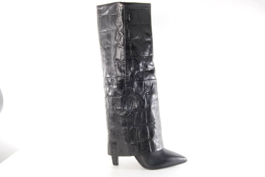 Bronx dames laars Jadey leder crocco print zwart