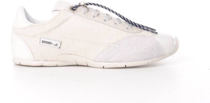Bronx dames sneaker Myraa in witte koeienhuid