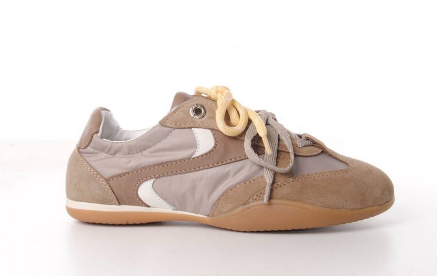 Bronx dames sneaker Parkerr suède en nylon grijs beige