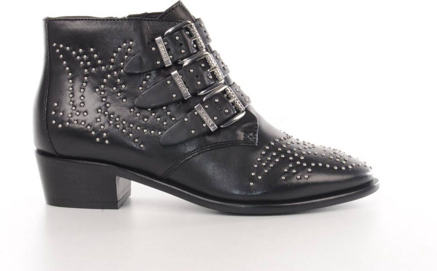 Bronx dames western enkellaars zwart