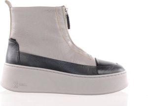 Bronx dameslaars met rits taupe leder