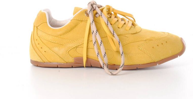 Bronx damessneaker Myraa suede geel