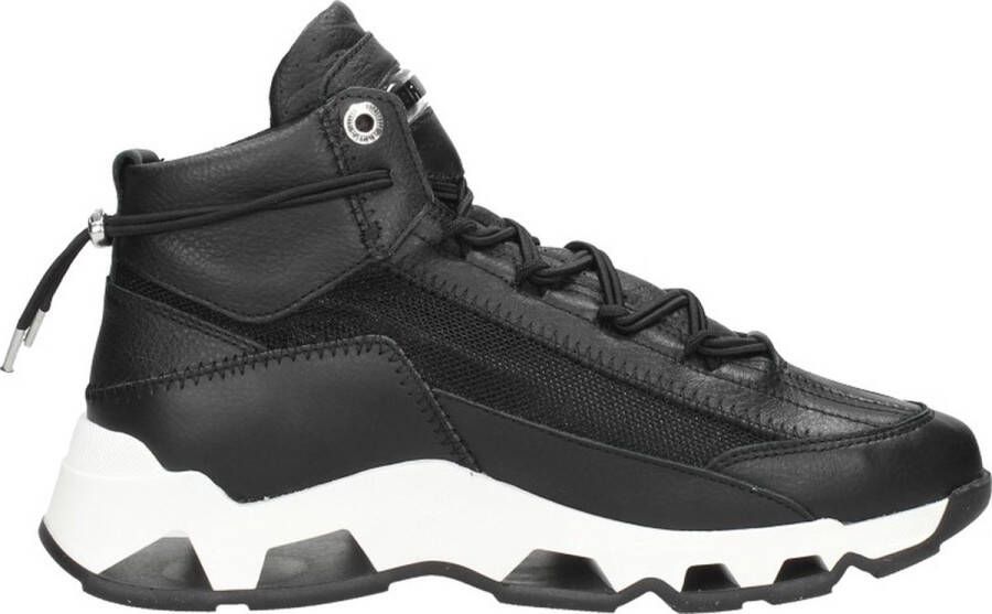 Bronx Epic 47410 Hoge sneakers Leren Sneaker Dames Zwart - Foto 2