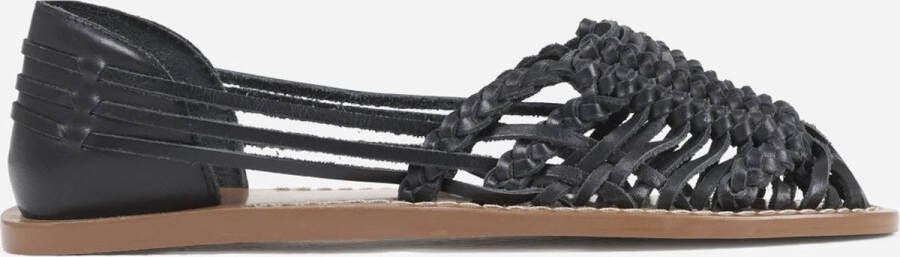 Bronx Retro Huarache-stijl Dames Sandaal Black Dames