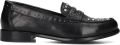 Bronx Lage Schoen in Zwart Wit Zilver Black Dames - Zwart