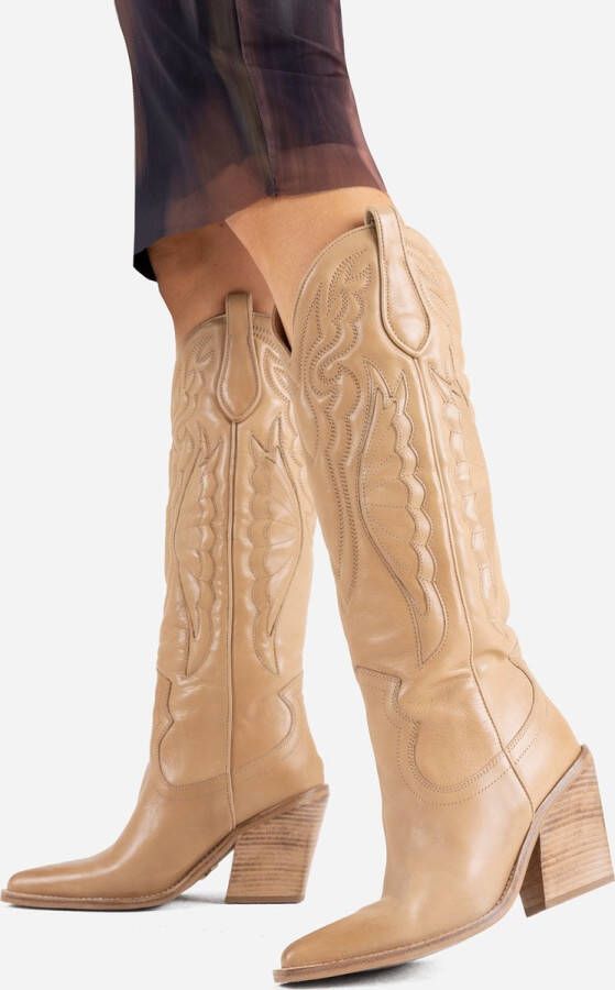 Bronx New-kole 14177 Cowboylaarzen Western Laarzen Dames Camel