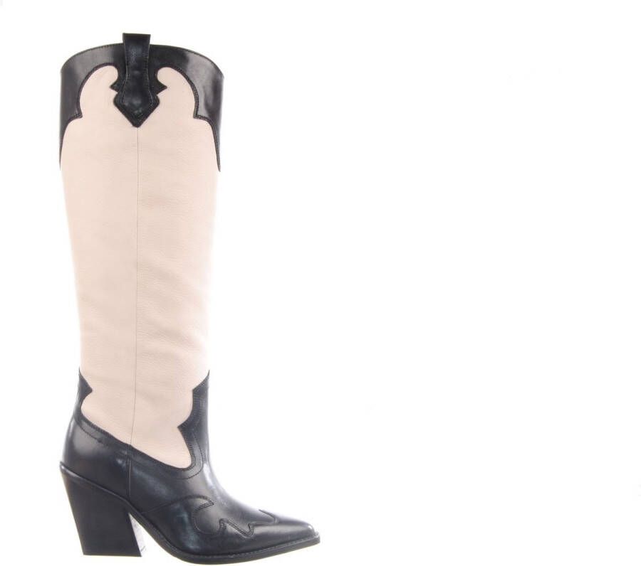 Bronx dames westernboot new kole zwart wit