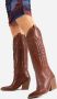 Bronx New kole 14177 Cowboylaarzen Western Laarzen Dames Cognac - Thumbnail 6