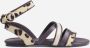 BRONX New skyler leren sandalen met panterprint bruin - Thumbnail 2
