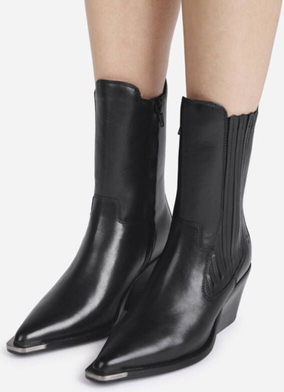 Bronx next-low-kole enkellaars zwart