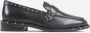 Bronx Stijlvolle zwarte loafer met zilveren studs Black Dames - Thumbnail 5