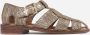 Bronx Bonx dames fisherman sandaal gevlochten goudkleurig - Thumbnail 2