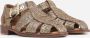 Bronx Bonx dames fisherman sandaal gevlochten goudkleurig - Thumbnail 5