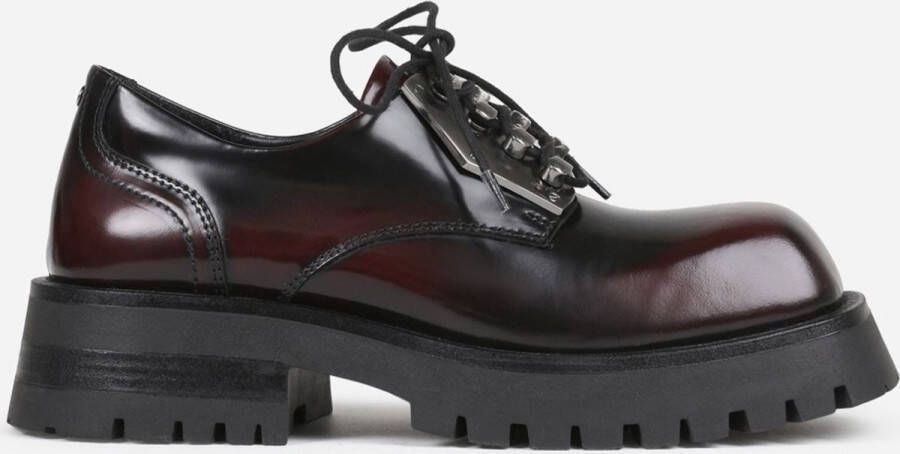 Bronx Urban Low Shoe Zwart Bordeaux Brown Dames