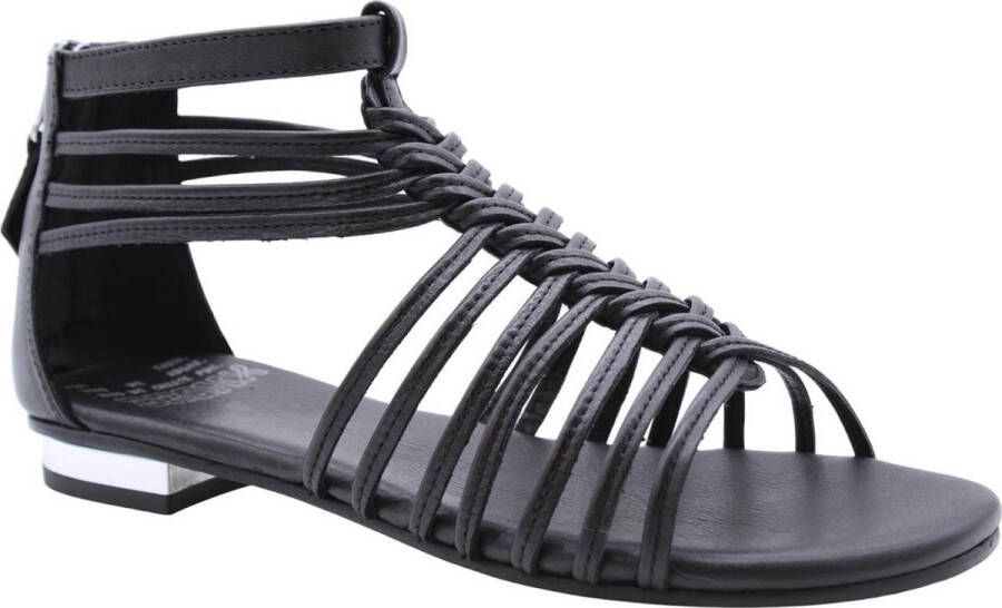 Bronx Flexibele Flatform Sandaal Zwart Black Dames