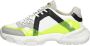 Bronx Seventy-Street leren sneakers off white neon geel - Thumbnail 1