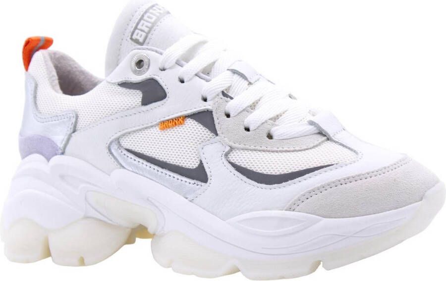 Bronx damessneaker chunky zool 66456 BAISLEY beige zwart - Foto 3