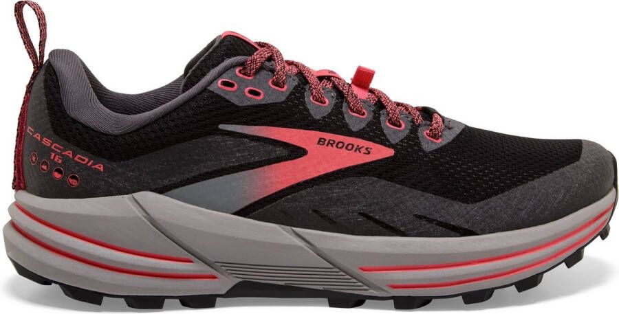 Brooks Cascadia 16 GTX Dames Sportschoenen Trail zwart grijs roze