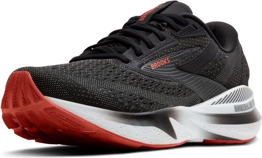 Brooks Adrenaline GTS 24 Hardloopschoen Heren Zwart Grijs Rood 45.5 D