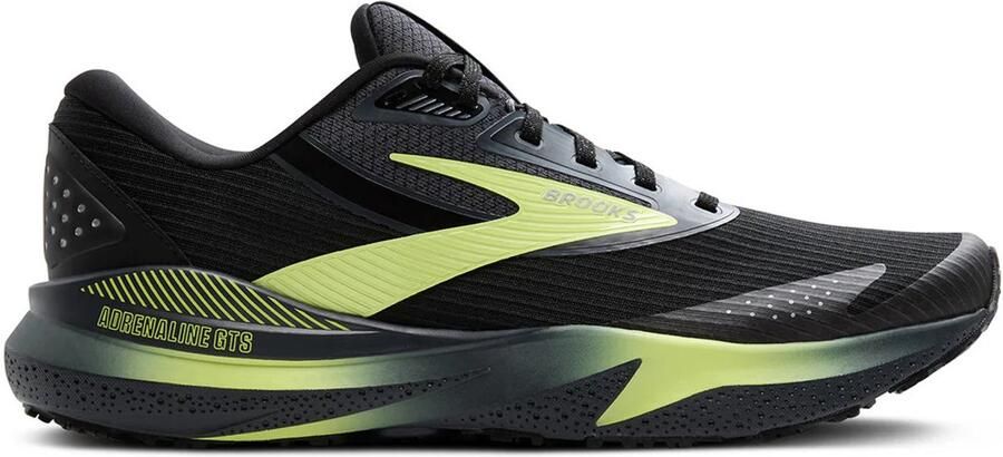 Brooks Adrenaline GTS 24 Men Weatherized Black Ebony New Yellow