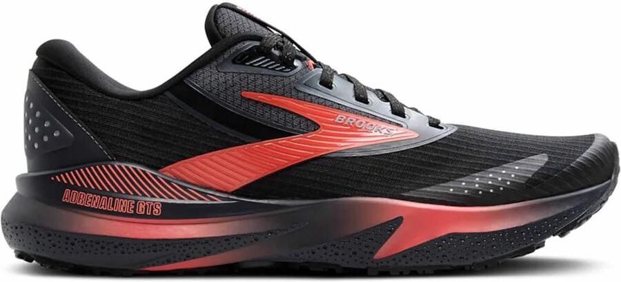 Brooks Adrenaline GTS 24 Weatherized Women Black Ebony Hot Coral