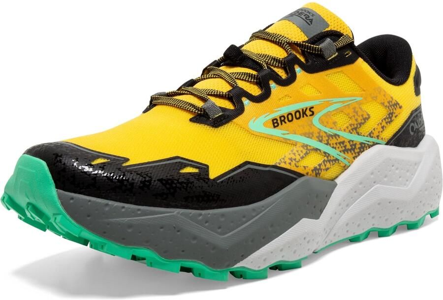 Brooks Caldera 7 Trail hardloopschoen Lemon Chrome Black Springbud 10.5 US