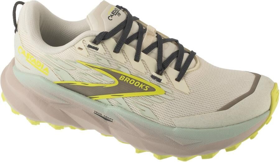 Brooks Cascadia 19 Vrouwen Beige Hardloopschoenen