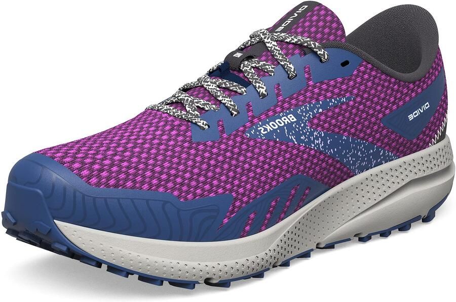 Brooks Divide 4 Dames hardloopschoenen Paars Marineblauw Oester
