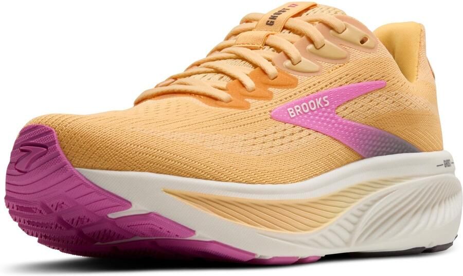 Brooks Ghost 17 Dames Hardloopschoen Abrikoos Grijs Roze