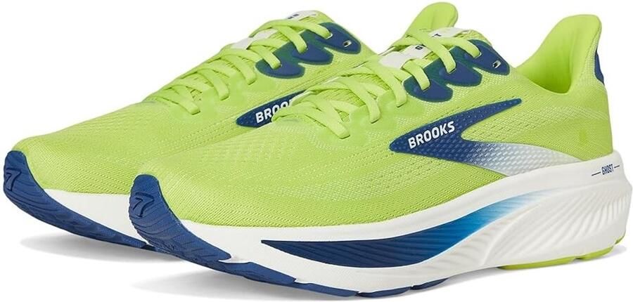 Brooks Ghost 17 Hardloopschoen Zuur limoen marineblauw wit