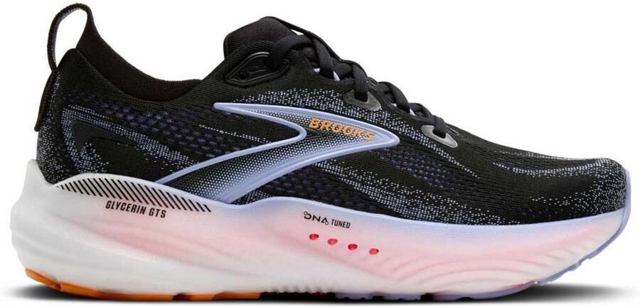 Brooks Glycerin GTS 22 Hardloopschoenen Dames Black Blue Heron Orange38
