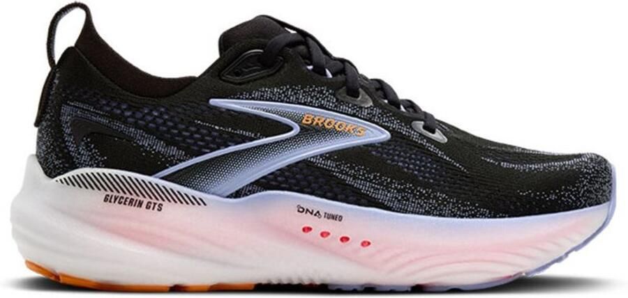 Brooks Glycerin GTS 22 Hardloopschoenen Dames Black Blue Heron Orange38