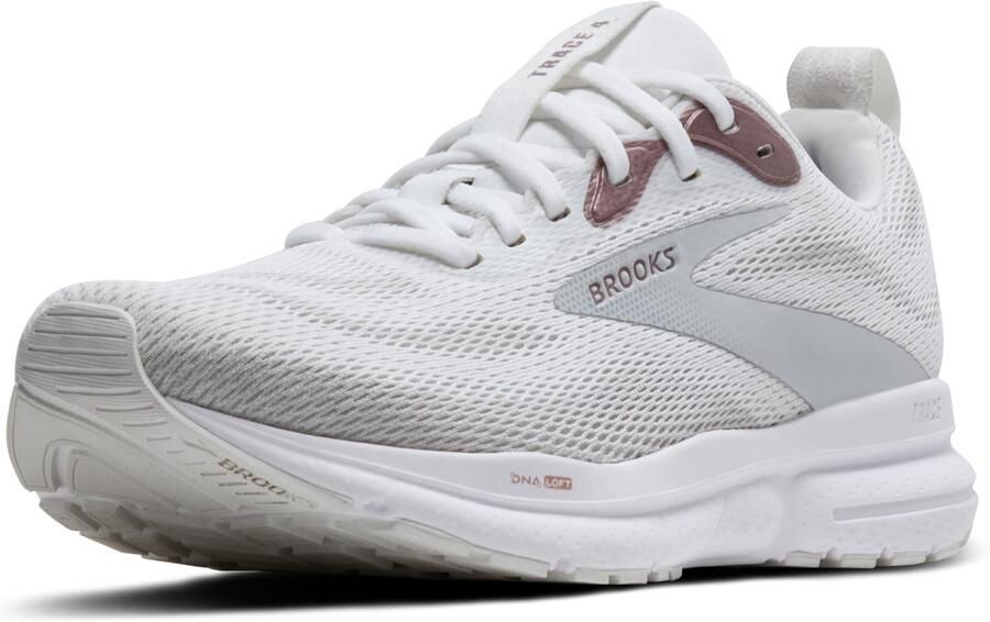 Brooks Trace 4 Dames Hardloopschoen Wit Oester Roze