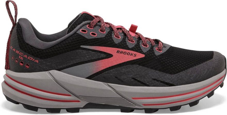 Brooks Cascadia 16 GTX Dames Sportschoenen Trail zwart grijs roze