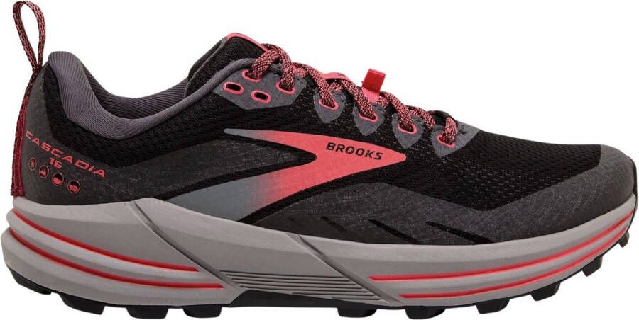 Brooks Cascadia 16 GTX Dames Sportschoenen Trail zwart grijs roze