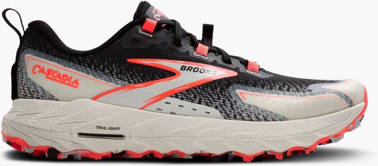 Brooks Cascadia 18 Dames 011 Kleur wit zwart oranje