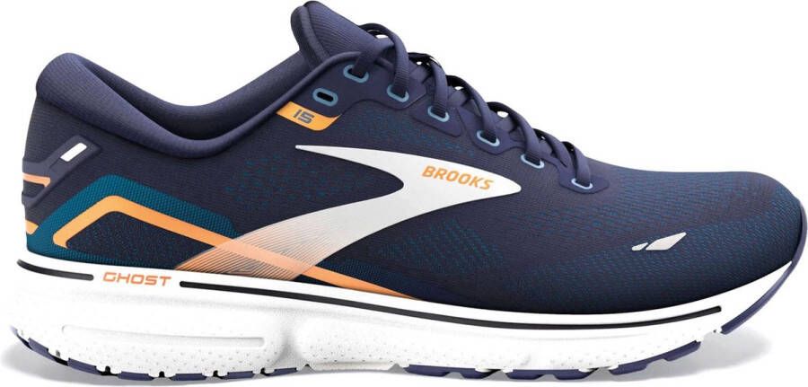 Brooks Ghost 15 Peacoat Blue Orange Hardloopschoen - Foto 2