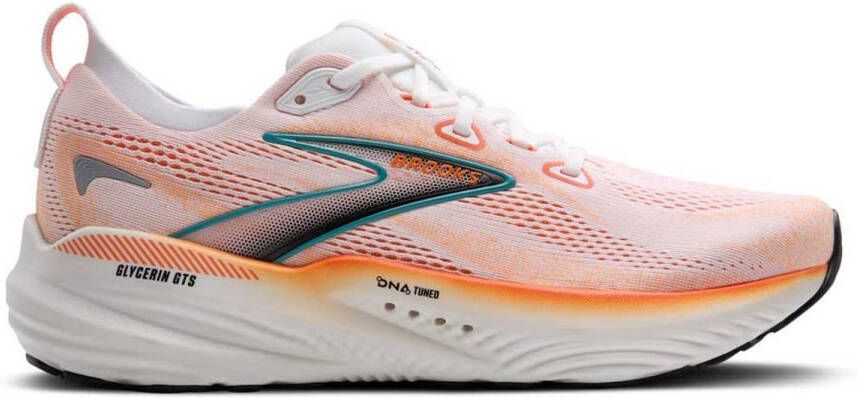 Brooks Glycerin Gts 22 Hardloopschoenen Wit Roze Man