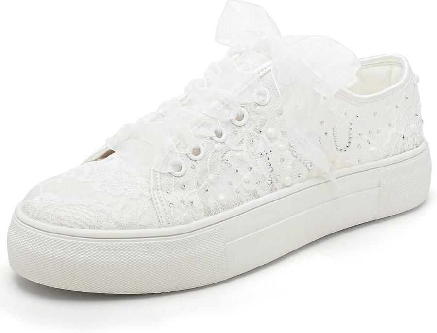 Bruidsschoenen met plateau en glitter