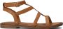 Tango Stijlvolle Cognac Sandalen met Gouden Studs Brown Dames - Thumbnail 2