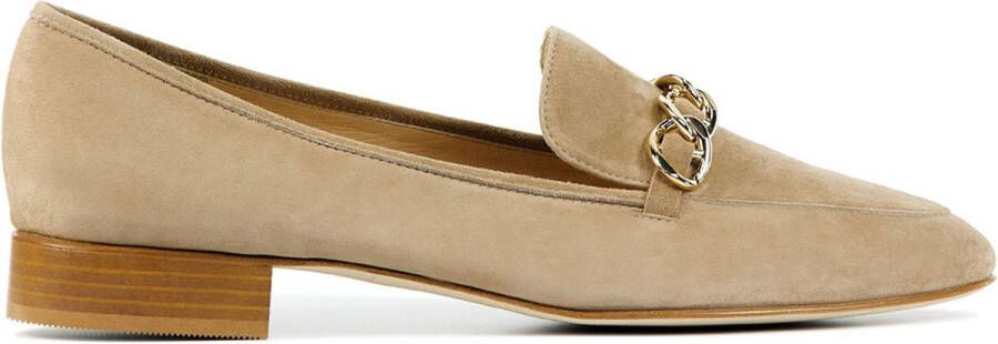 Brunate Vrouwen Suede Instapschoenen Damesschoenen Instapper 20577 Beige Schoenen