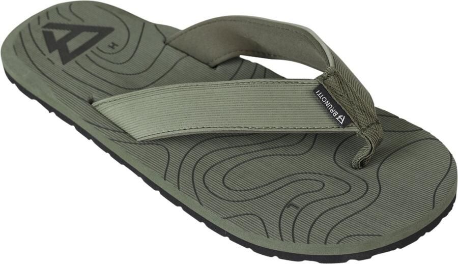 Brunotti Capu Mannu Slippers Heren Flip Flops Beetle Green