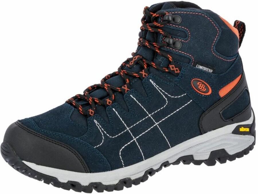 Brütting wandelschoenen Mount Shasta High Marine Blauw met Oranje