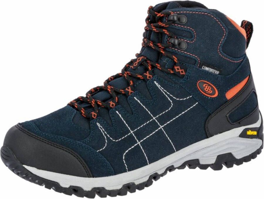 Brütting wandelschoenen Mount Shasta High Marine Blauw met Oranje