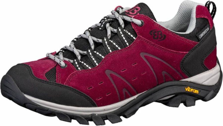 Brütting wandelschoenen voor dames Mount Bona Low Bordeaux Rood